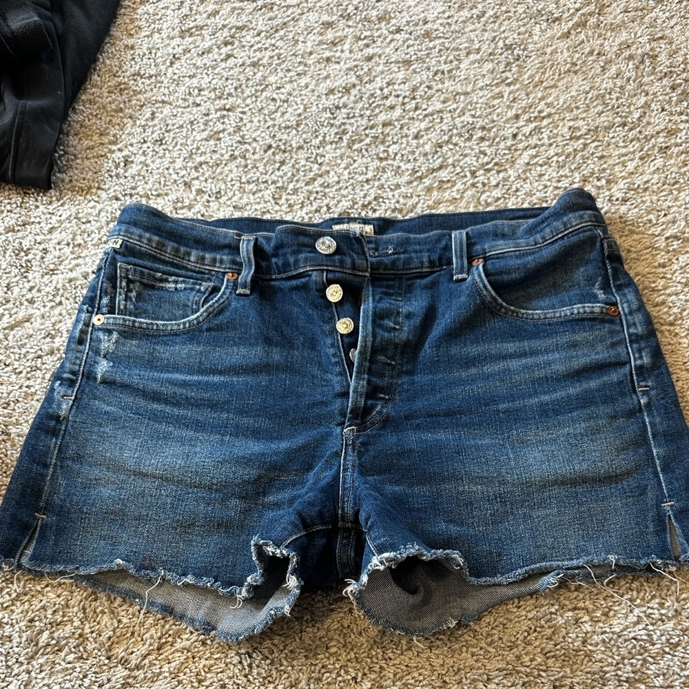 Citizens Of Humanity Dark Blue Jean Shorts